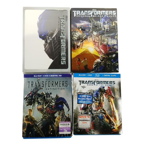 Transformers 1 2 3 4 DVD Movie Lot Of 4 Shia LaBeouf Mark Wahlberg - Picture 1 of 7